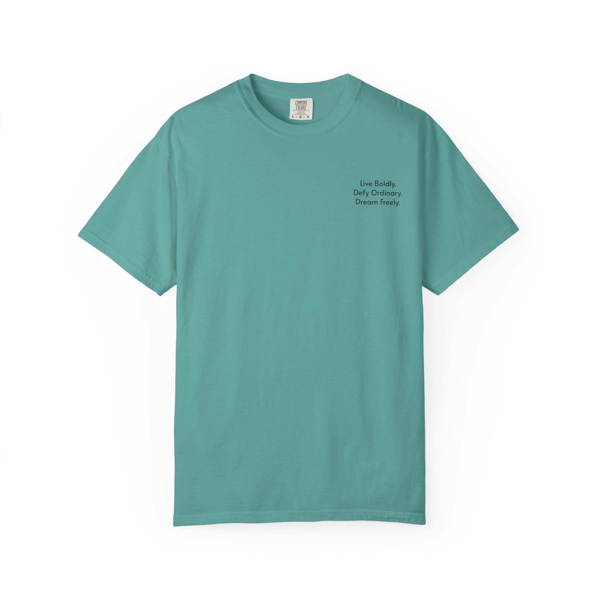 Live Boldly. Defy Ordinary. Dream Freely. T-Shirt | Motivational Graphic Tee for Dream Chasers